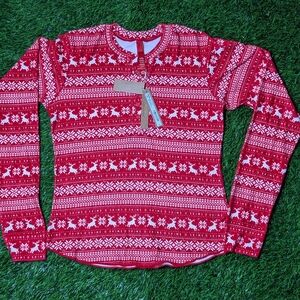 SKIMS Long Sleeve Henley Logo Plush Pointelle